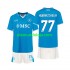 Camisola Napoli Khvicha Kvaratskhelia 77 Criança Equipamento Primeiro 2024-2025 Manga Curta
